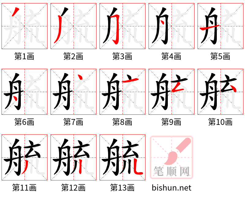 艈 笔顺规范