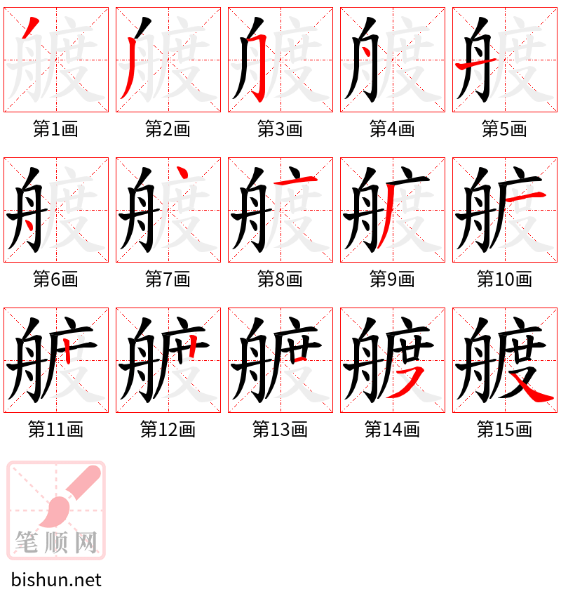 艔 笔顺规范