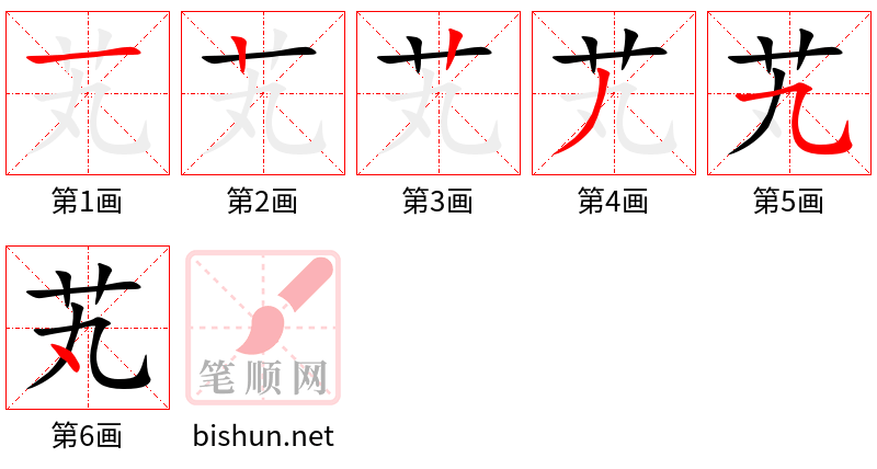 芄 笔顺规范