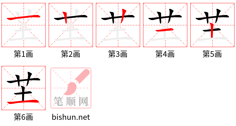 芏 笔顺规范