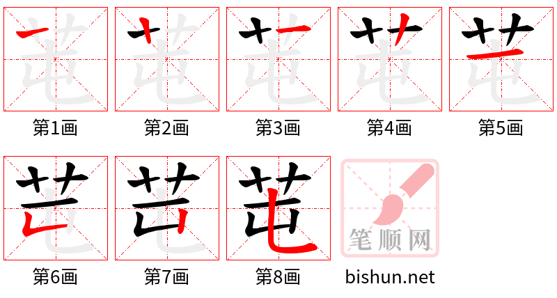 芚 笔顺规范