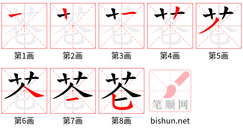 芲 笔顺规范