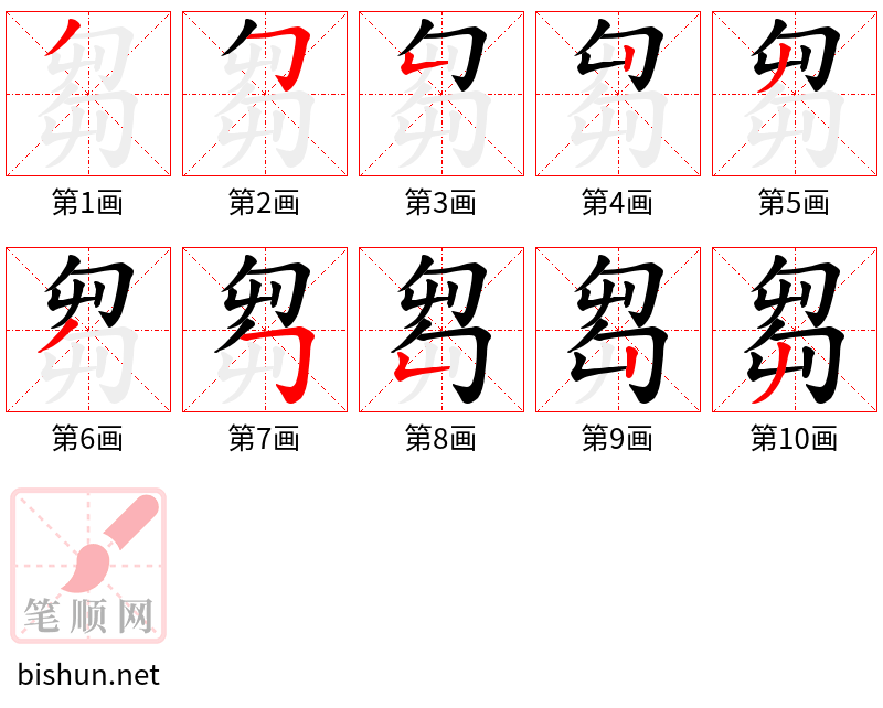 芻 笔顺规范