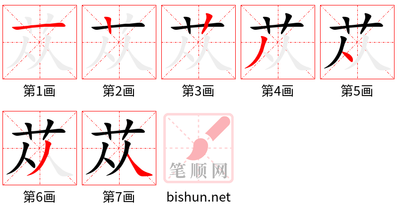 苁 笔顺规范