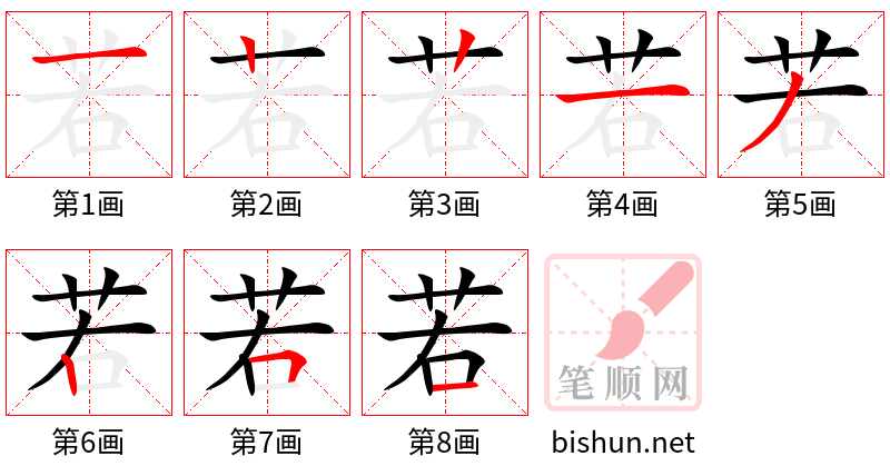 若 笔顺规范