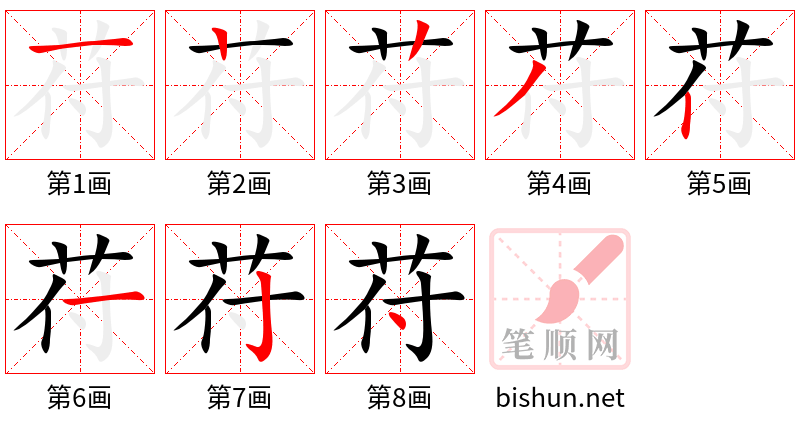 苻 笔顺规范