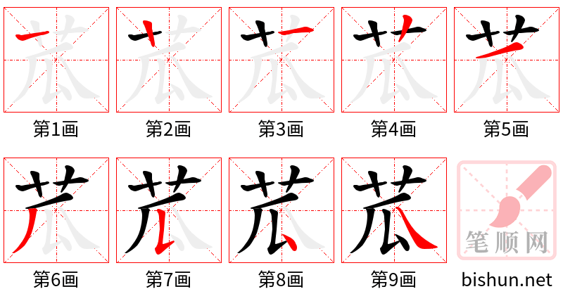 苽 笔顺规范