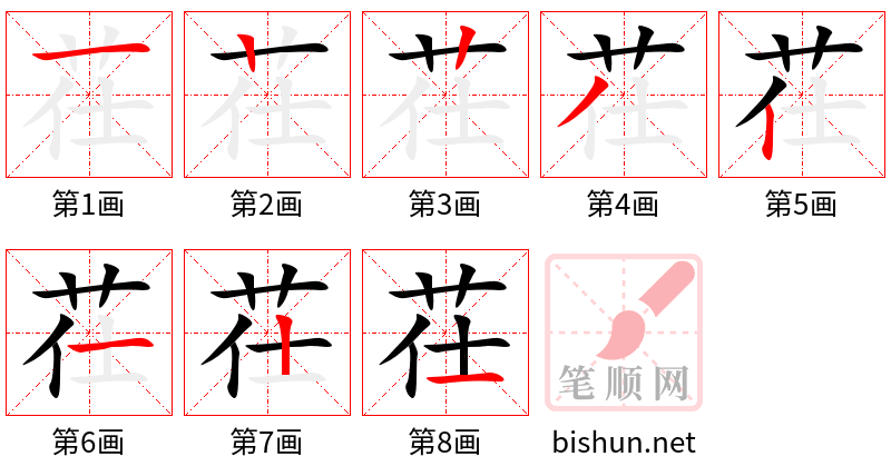 茌 笔顺规范