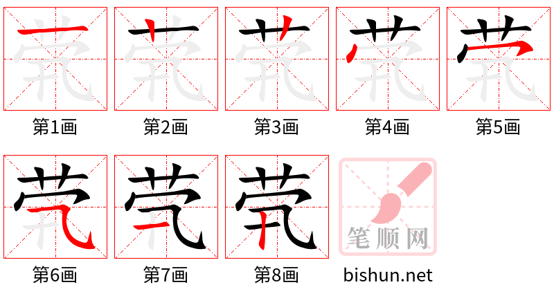 茕 笔顺规范