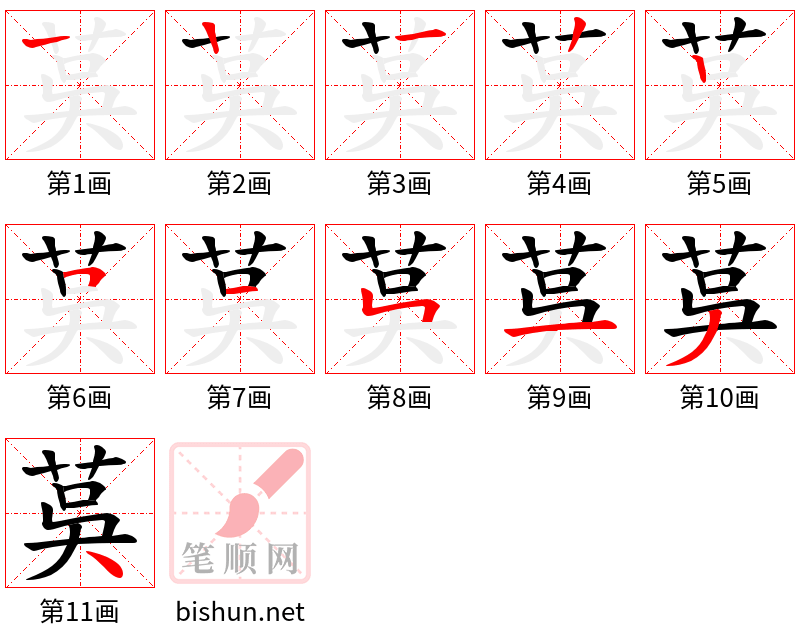 茣 笔顺规范