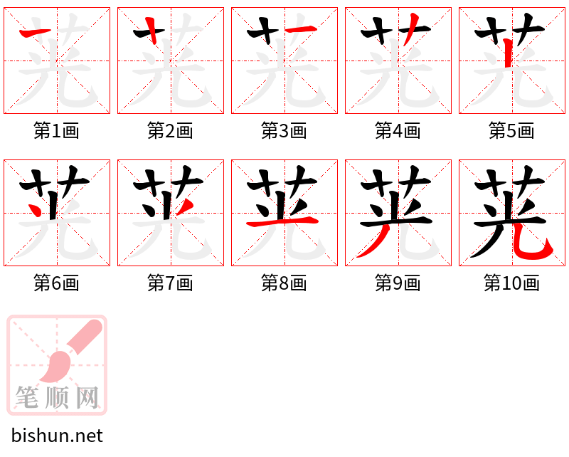 茪 笔顺规范