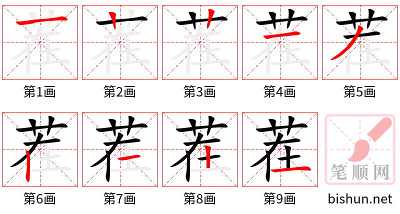 茬 笔顺规范