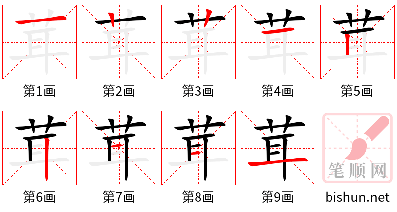 茸 笔顺规范