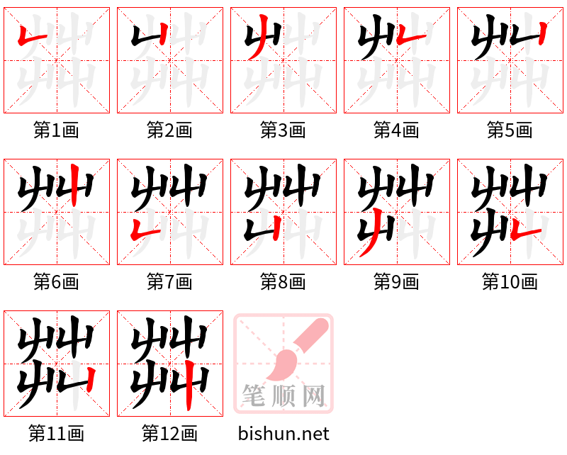 茻 笔顺规范