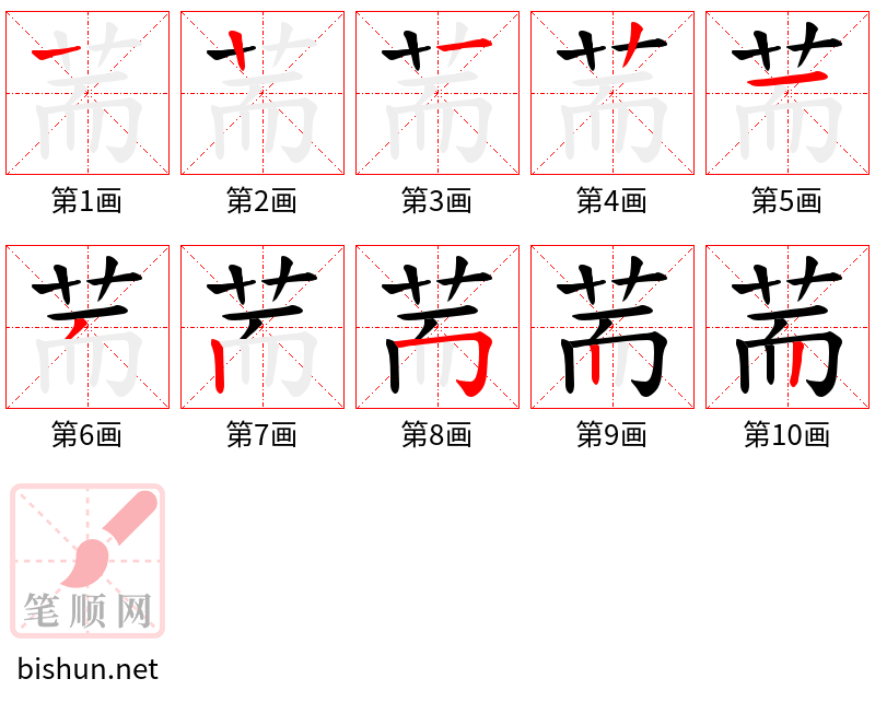 荋 笔顺规范