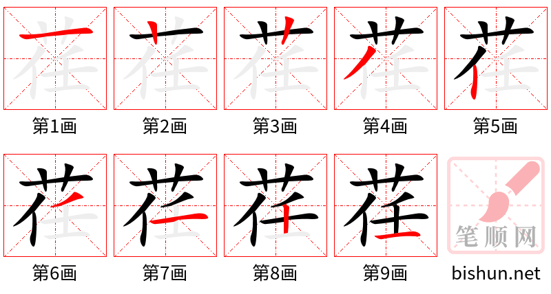 荏 笔顺规范