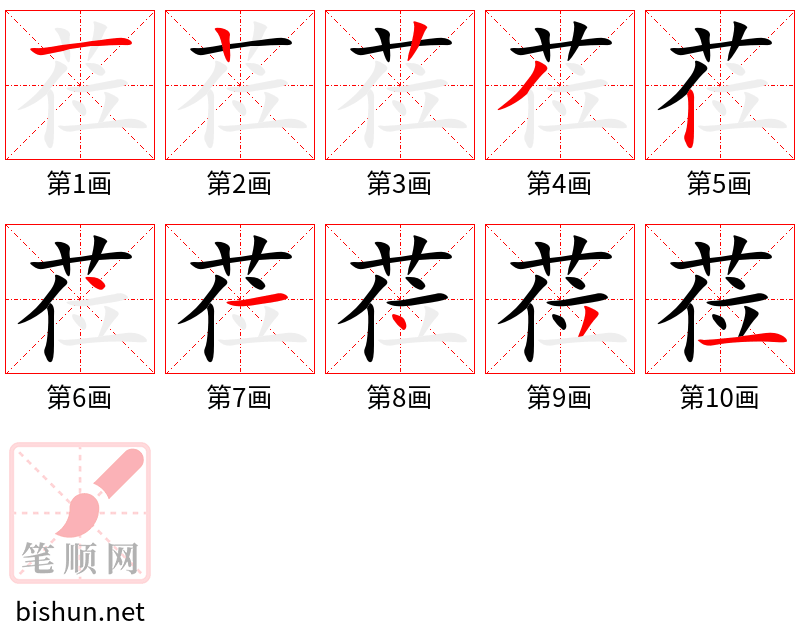 莅 笔顺规范