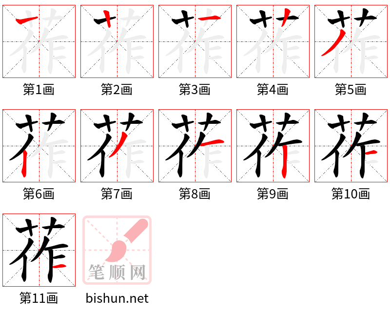 莋 笔顺规范