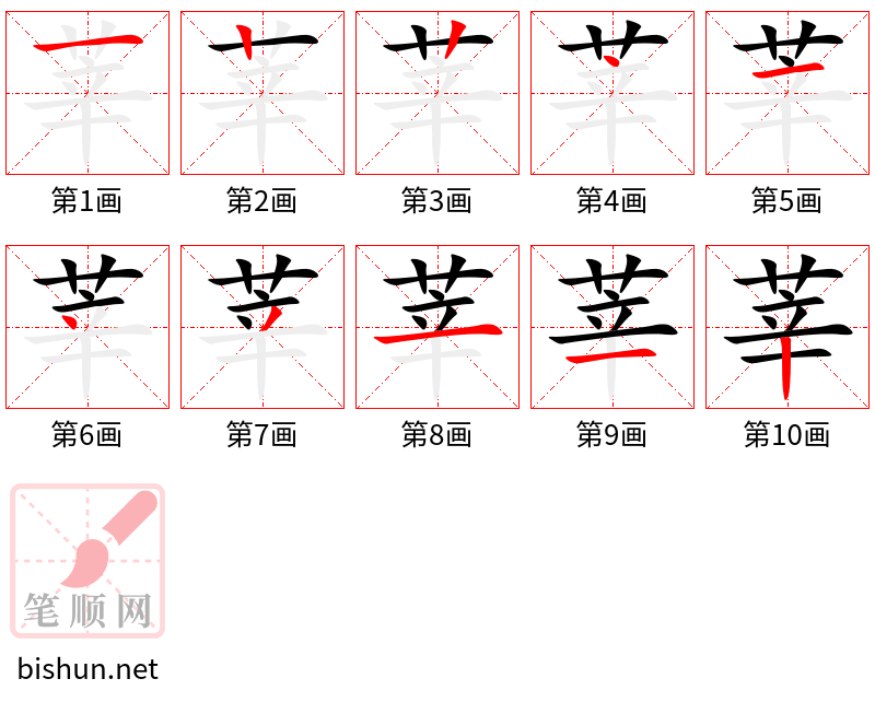 莘 笔顺规范