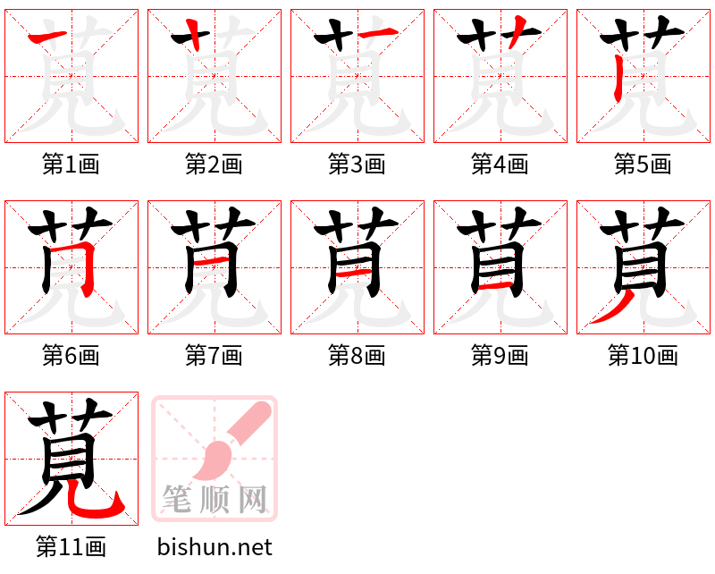 莧 笔顺规范