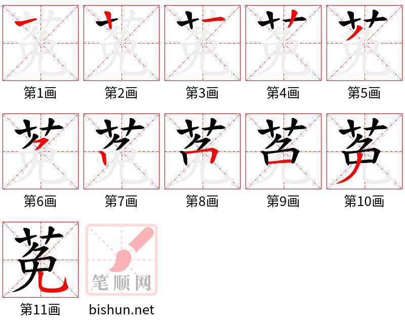 莬 笔顺规范