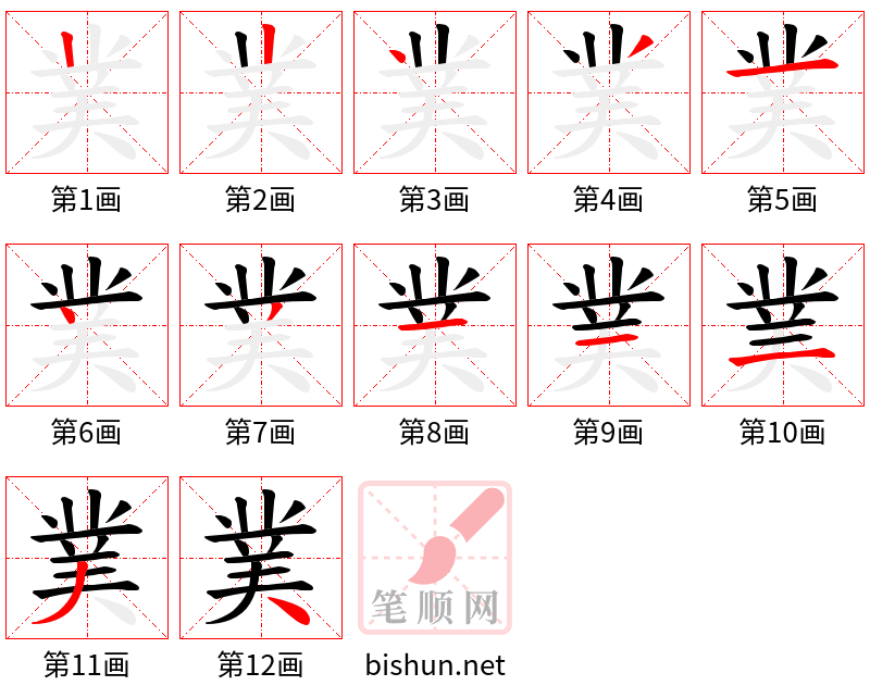 菐 笔顺规范