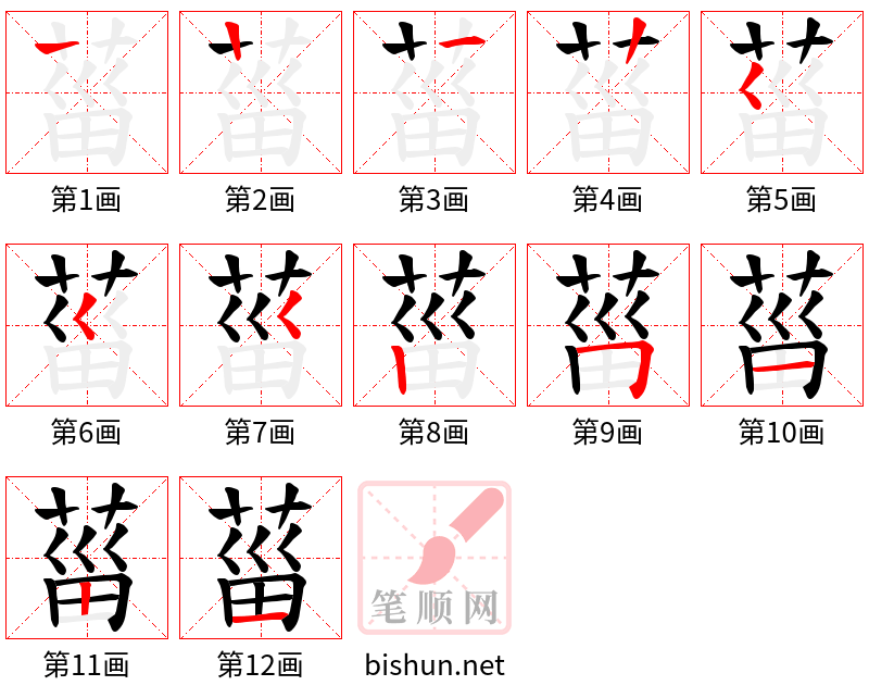 菑 笔顺规范