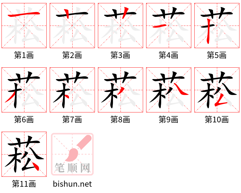 菘 笔顺规范