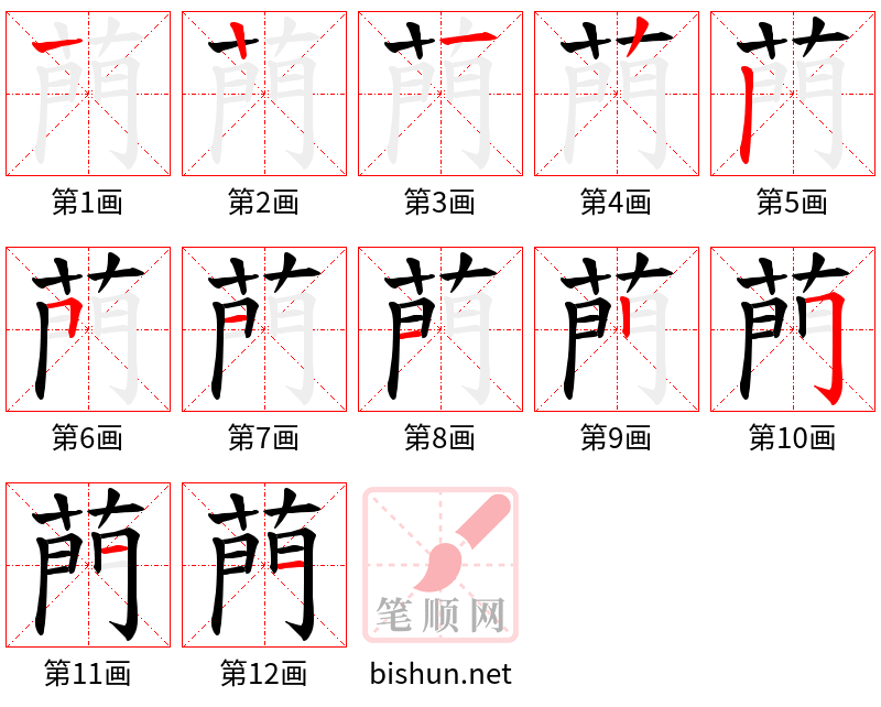 菛 笔顺规范