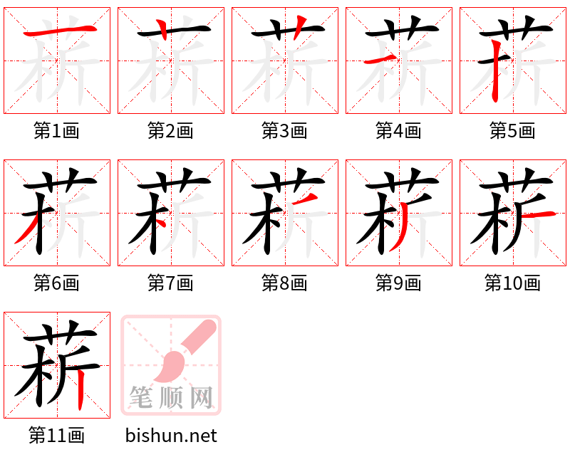 菥 笔顺规范