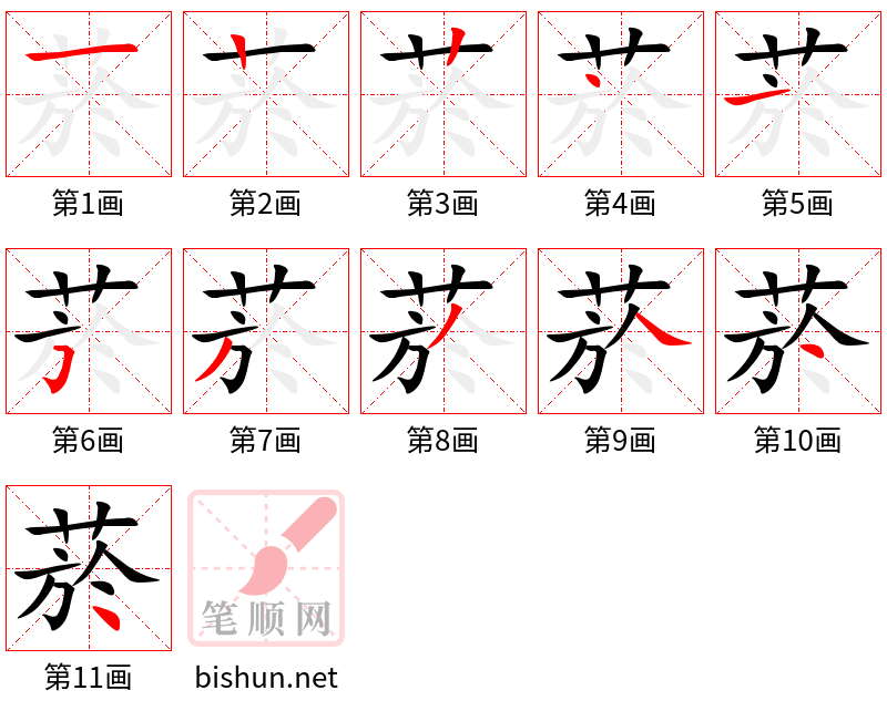 菸 笔顺规范