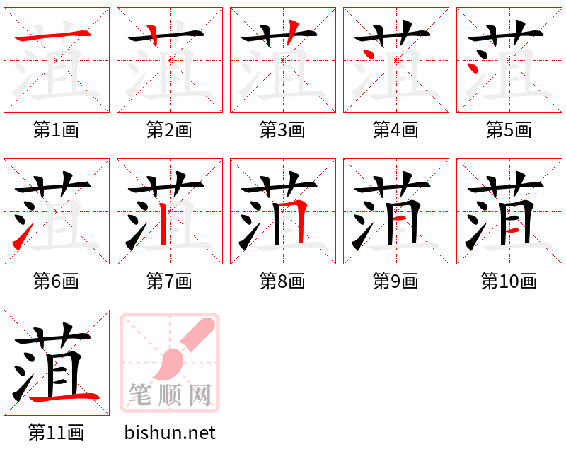 菹 笔顺规范