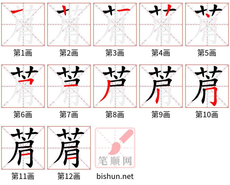 菺 笔顺规范