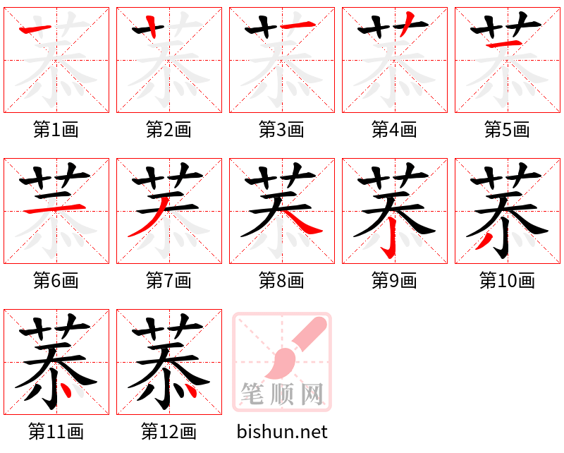 菾 笔顺规范