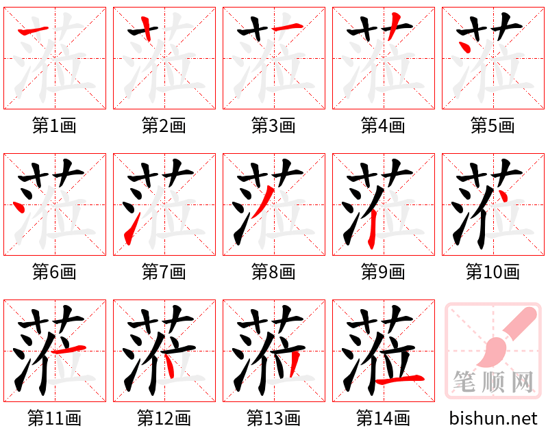 蒞 笔顺规范