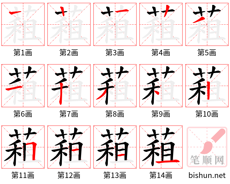 蒩 笔顺规范