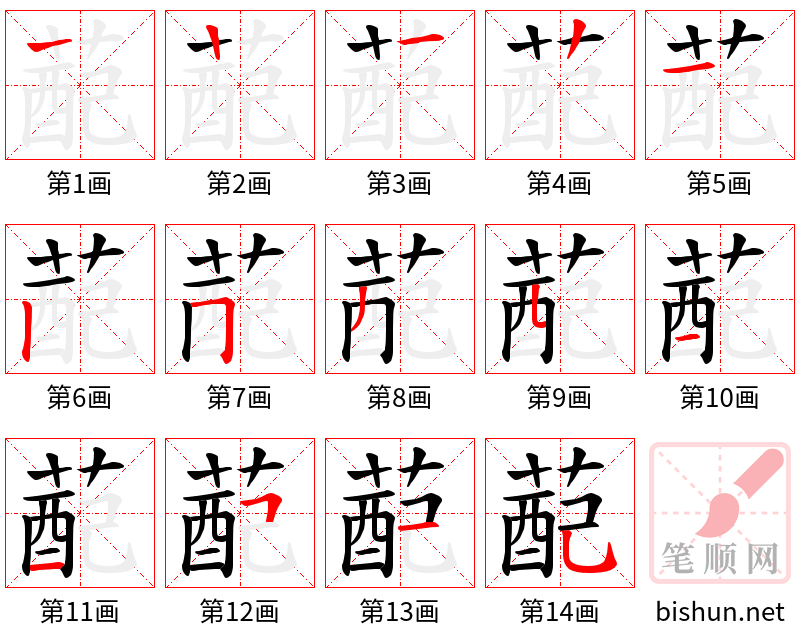 蓜 笔顺规范