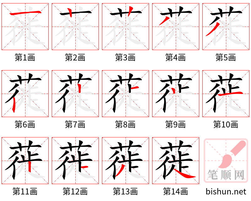 蓰 笔顺规范