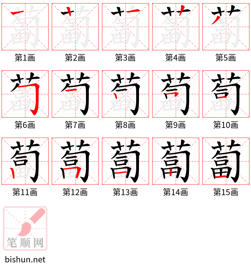 蔔 笔顺规范