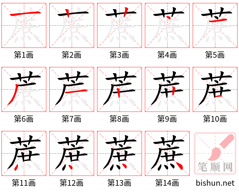 蔗 笔顺规范