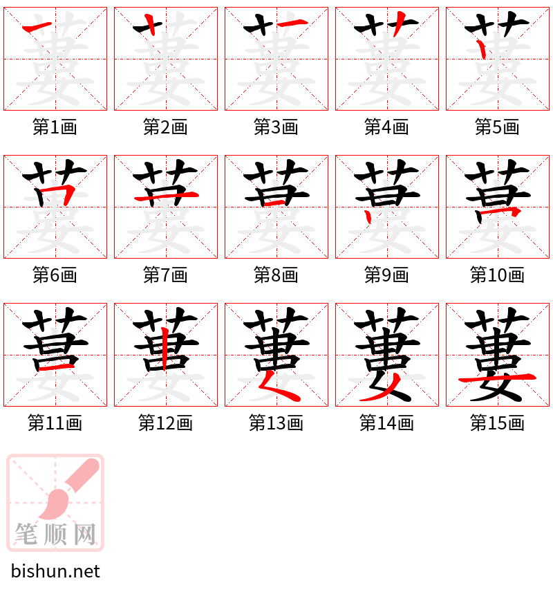 蔞 笔顺规范