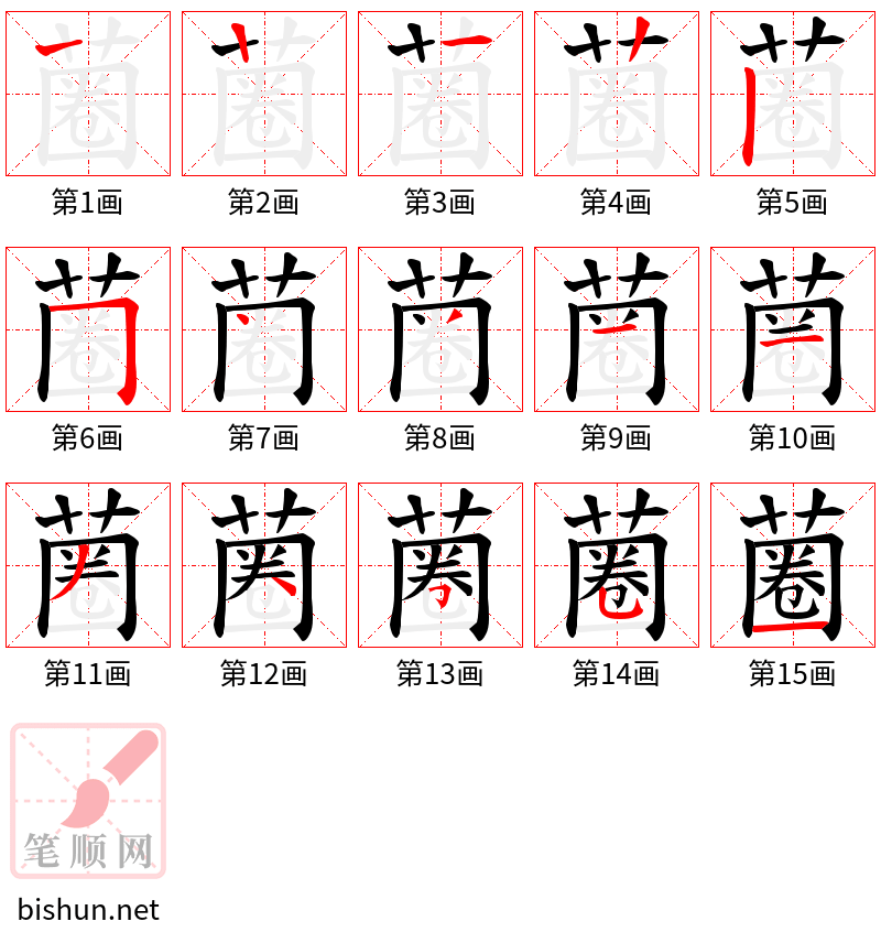 蔨 笔顺规范