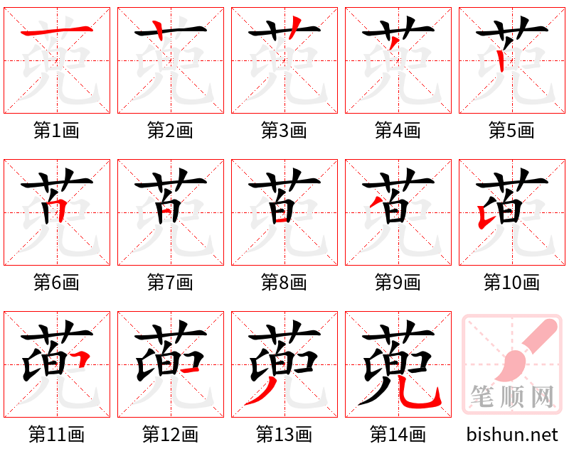 蔸 笔顺规范