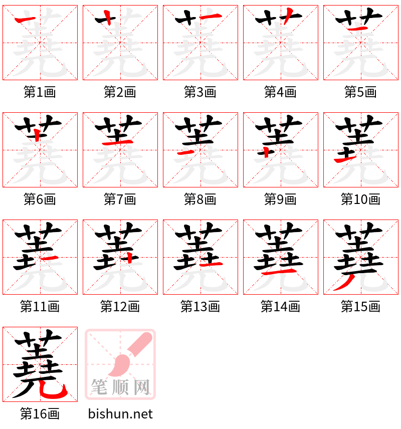 蕘 笔顺规范