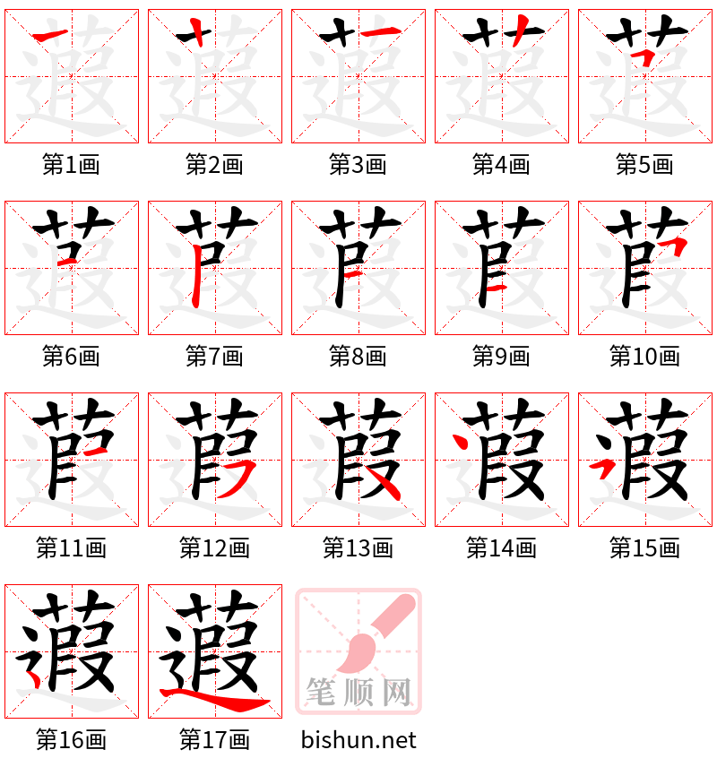 蕸 笔顺规范