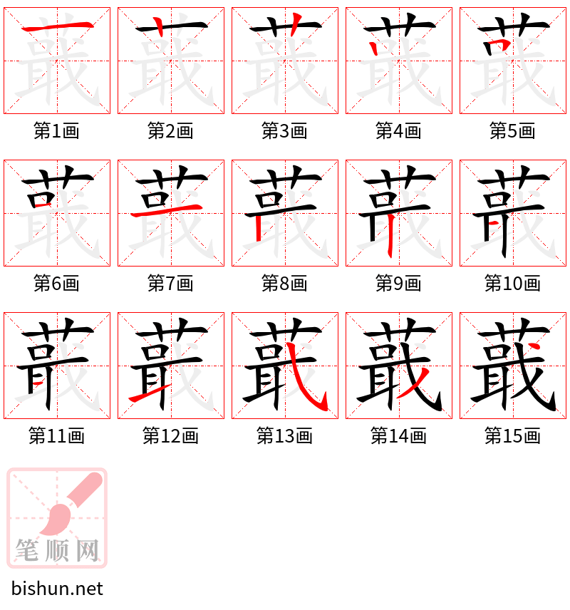 蕺 笔顺规范