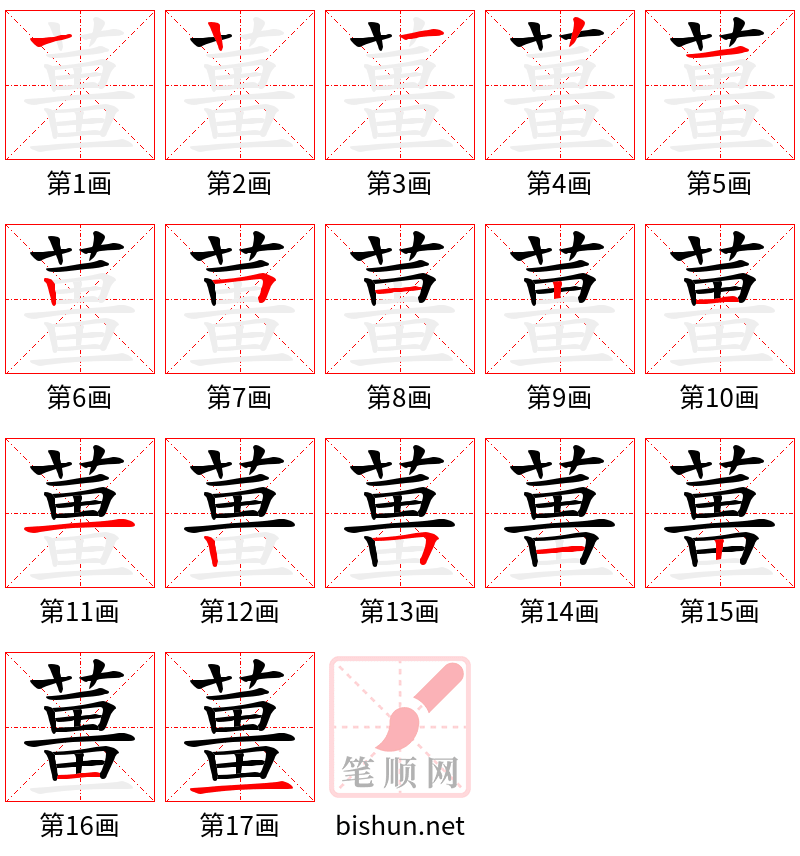 薑 笔顺规范