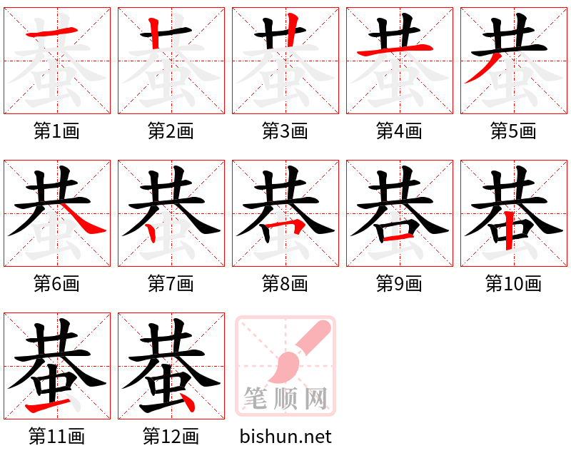 蛬 笔顺规范