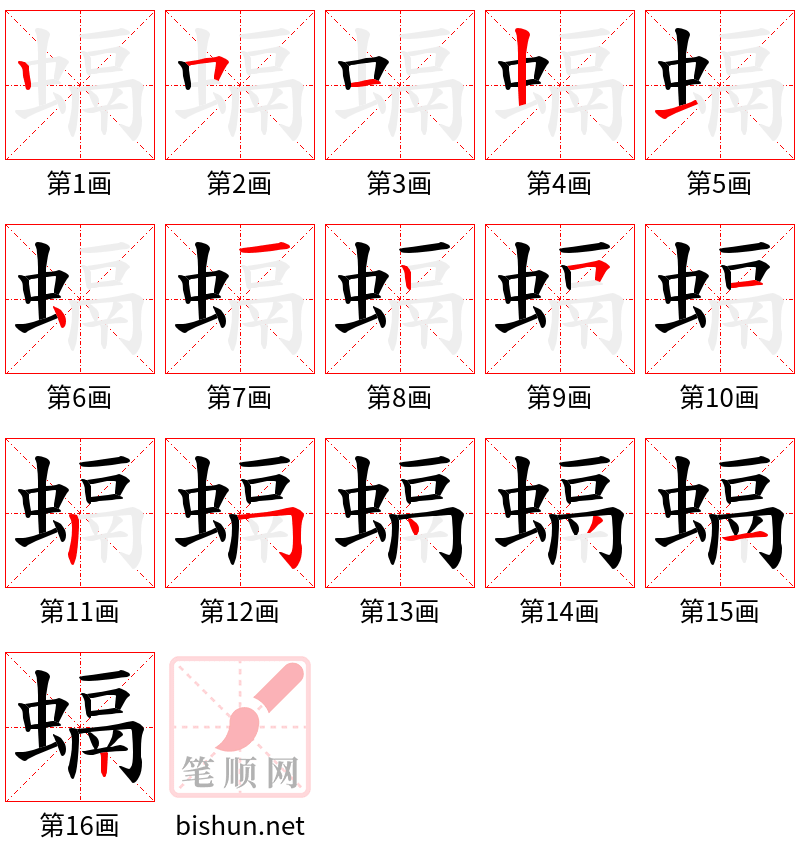 螎 笔顺规范