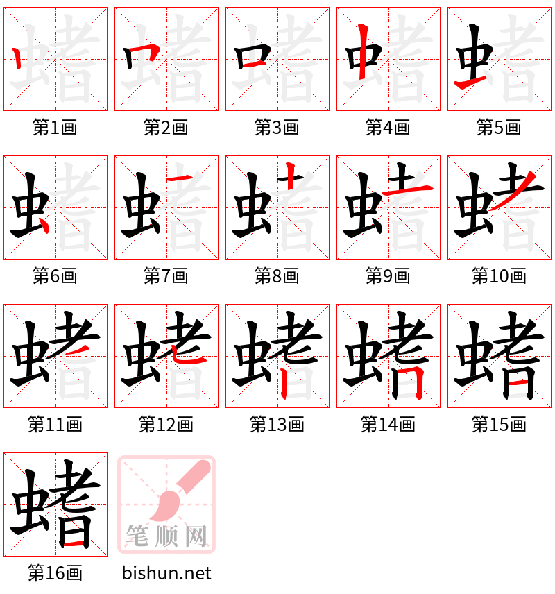 螧 笔顺规范